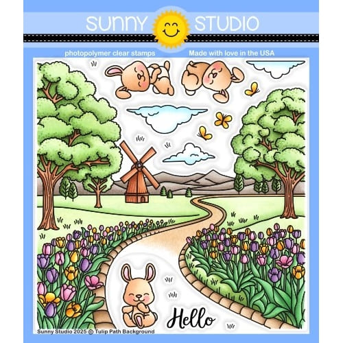 Tulip Path Background Stamps Tulip Path Background Stamps